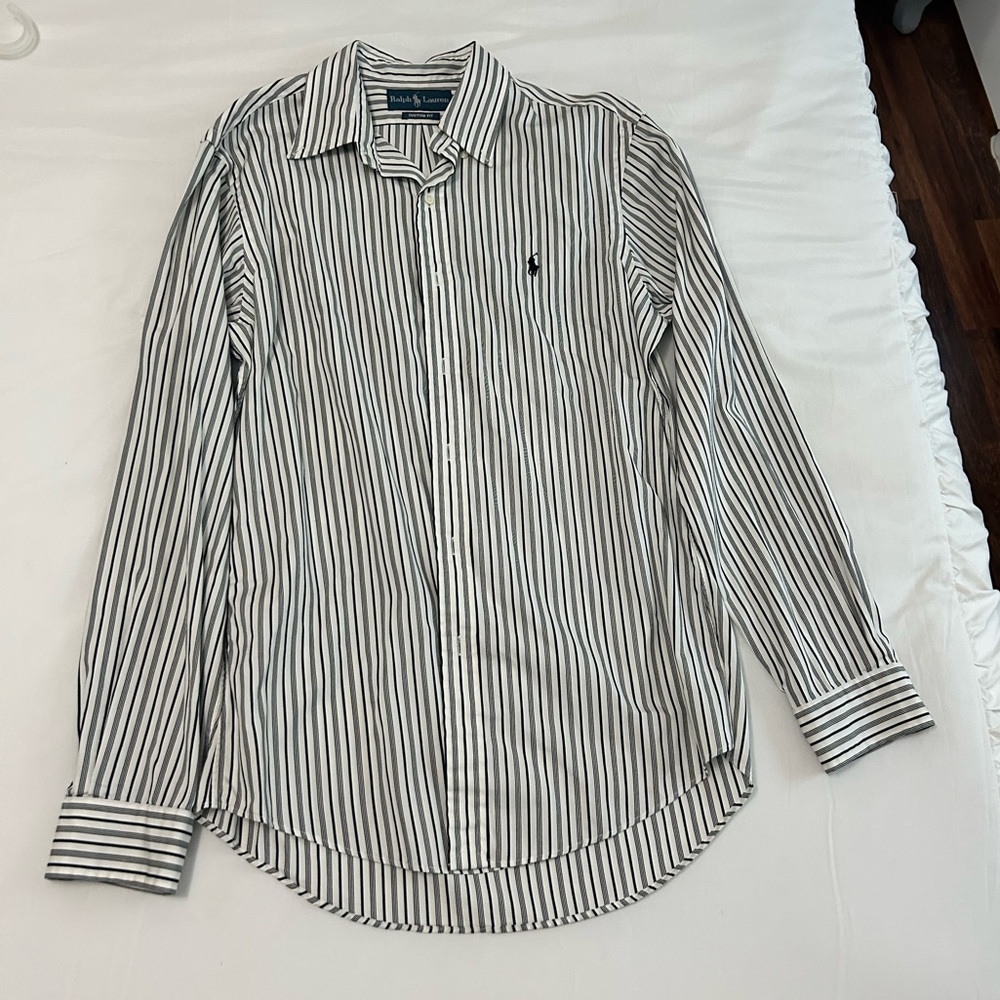 Ralph Lauren Black and White Casual Button Down Shirt